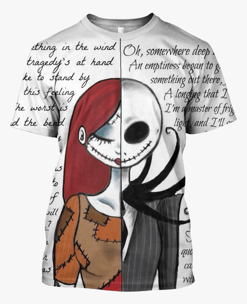 Gearhuman 3d Tim Burton Nightmare Before Christmas - Jack Skellington And Sally Drawing, HD Png Download