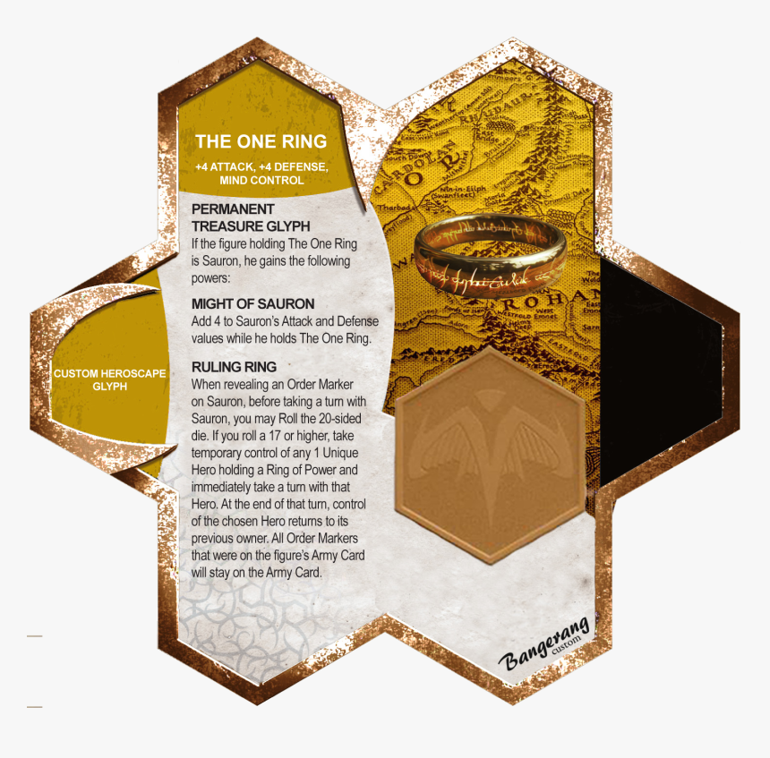 The Book Of The Glyph Of The One Ring - Custom Flag Bearer Heroscape, HD Png Download