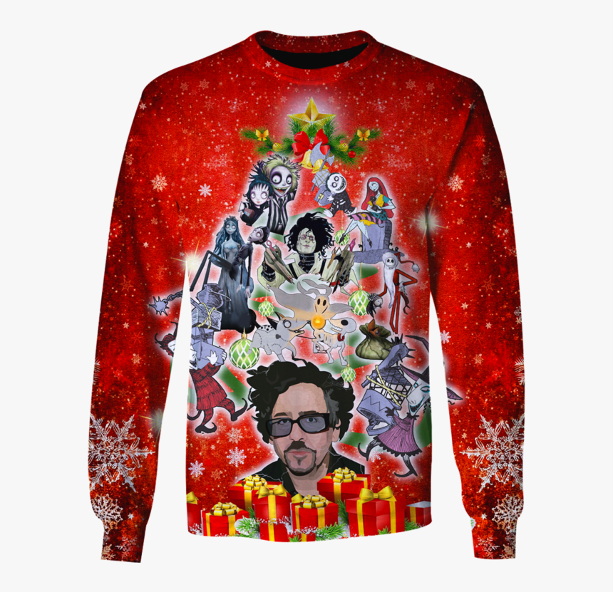 3d Tim Burton Marry Christmas Tshirt , Png Download - Marvin The Martians Christmas, Transparent Png