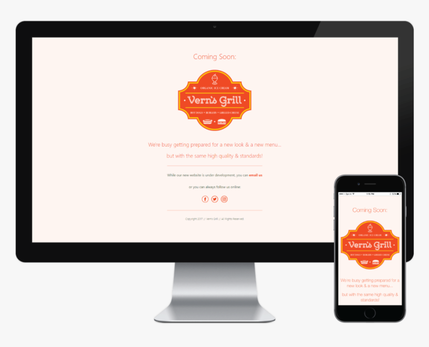 Verns Grill Coming Soon - Website Preview, HD Png Download