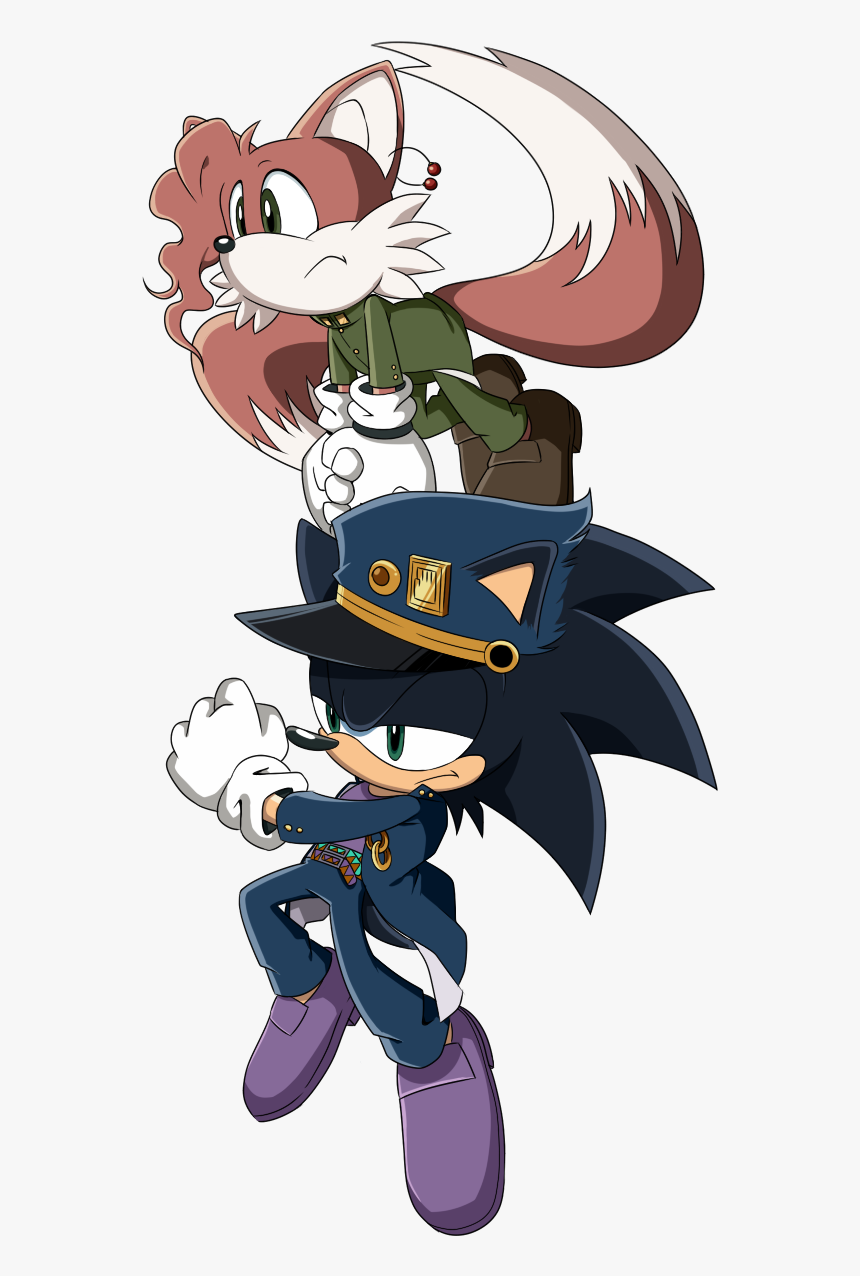 Kuujou Joutarou, Kakyouin Noriaki, Sonic, And Tails - Sonic The Hedgehog Jojo's Bizarre Adventure, HD Png Download