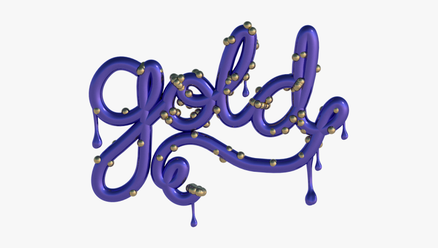 Gold Dribble - Calligraphy, HD Png Download