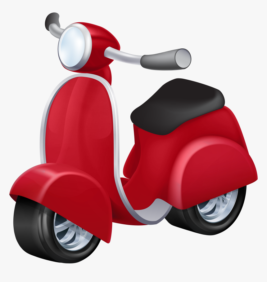 Red Vespa Png Clip Art, Transparent Png