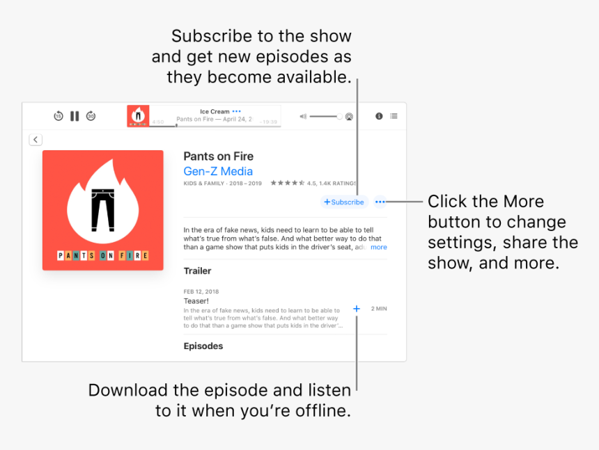 The Show Detail Screen - Episode, HD Png Download