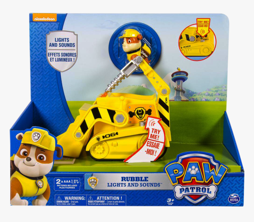 Paw Patrol & Spin Master , Png Download - Pojazdy Psi Patrol Rubble, Transparent Png