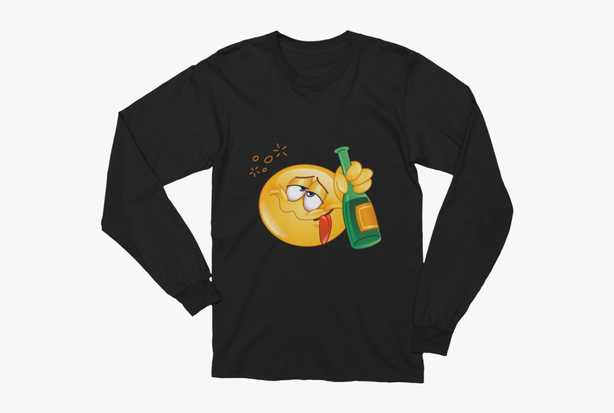 Unisex Drunk Emoji Long Sleeve T-shirt - Bastion Overwatch Shirt, HD Png Download