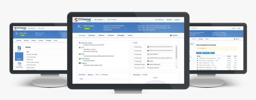 Ccleaner Cloud Interface - Download Ccleaner Cloud, HD Png Download