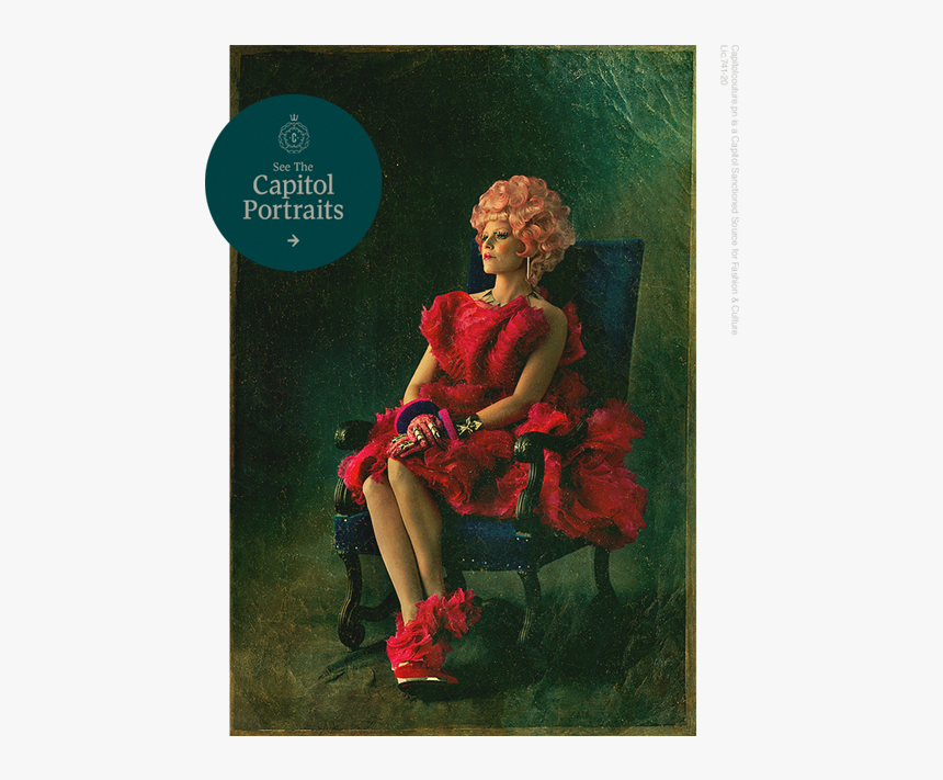 Effie Trinket Portrait - Figurinos Do Filme Jogos Vorazes, HD Png Download