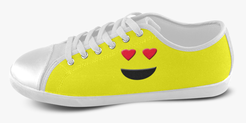 Emoticon Heart Smiley Women S Canvas Shoes - Suede, HD Png Download
