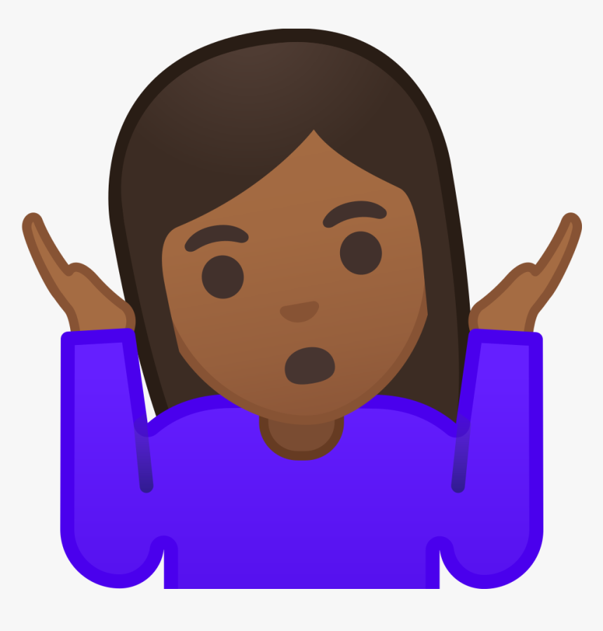 Woman Shrugging Medium Dark Skin Tone Icon - Woman Shrugging Icon, HD Png Download