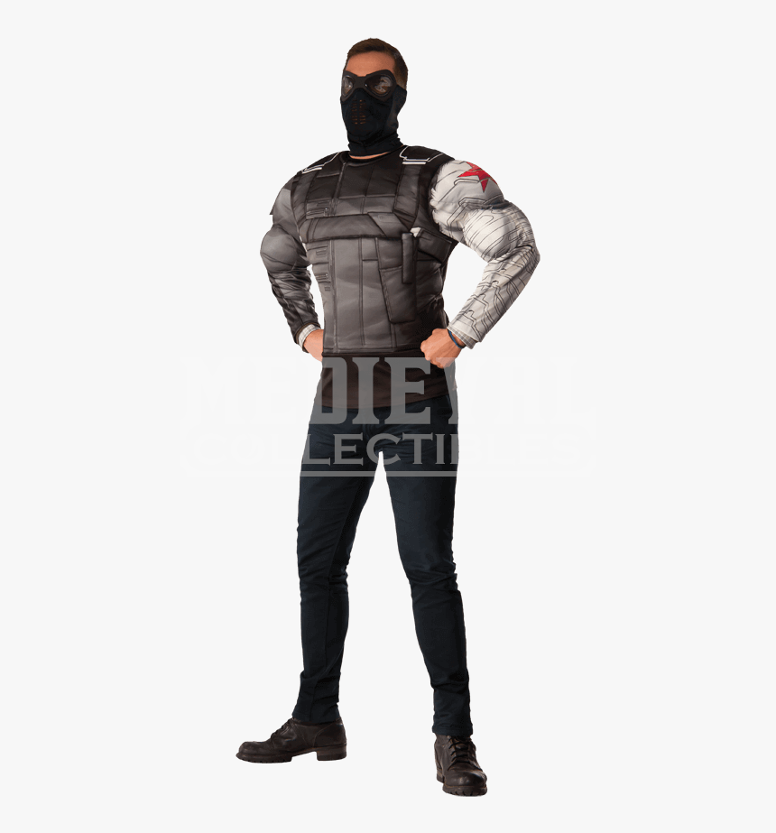 Adult Civil War Deluxe Winter Soldier Costume Set , - Cosplay, HD Png Download