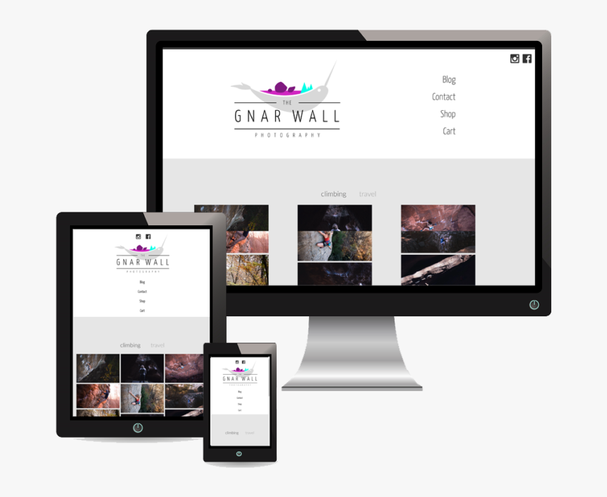 The Gnar Wall Devices - Old Responsive Websites, HD Png Download