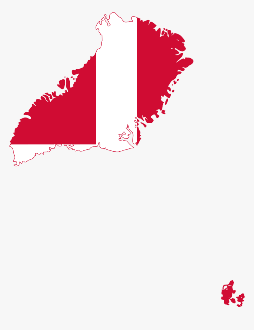 Flag Map Of Denmark Greenland Faroe Islands - Denmark With Faroe Ialands And Greenland, HD Png Download