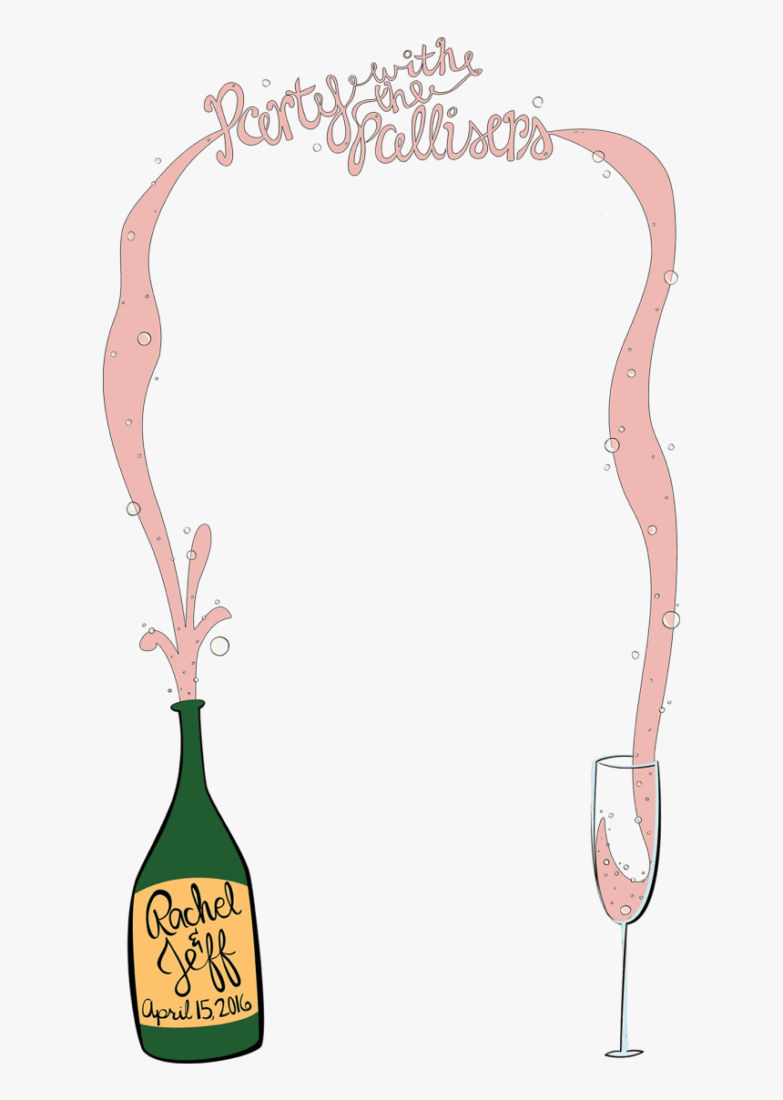 Champagne Bottle Snapchat Filter, HD Png Download