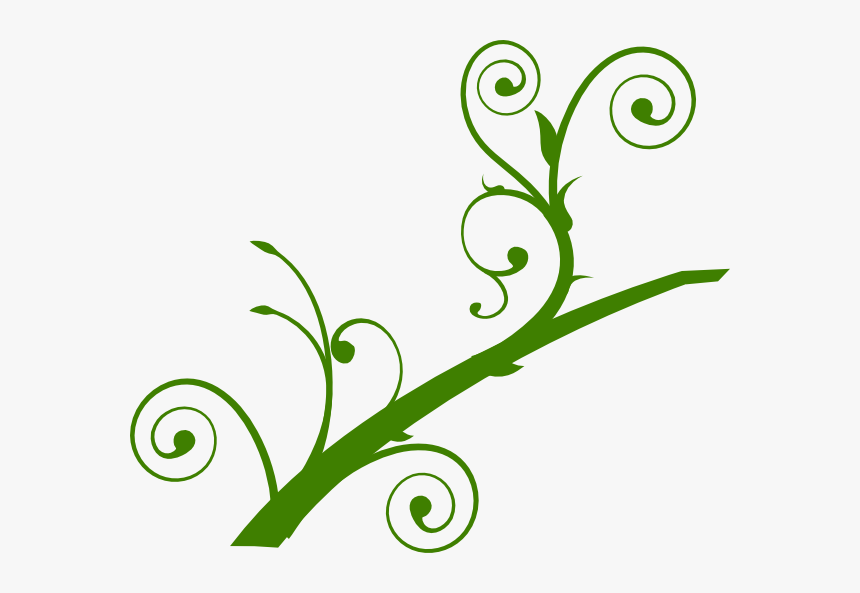 Green Branch Leaves Svg Clip Arts - Tree Branch Clip Art, HD Png Download