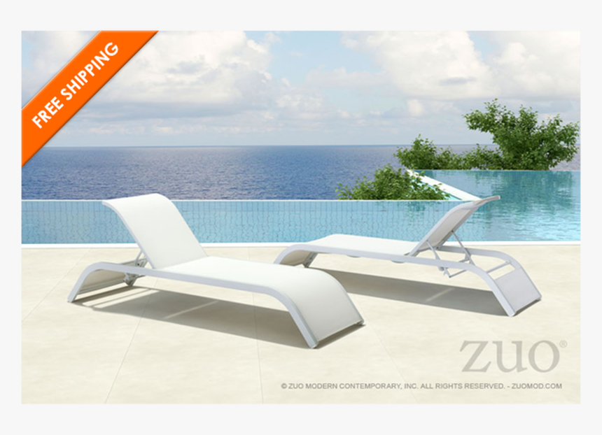 Sun Beach Chaise Lounge White - Sunlounger, HD Png Download