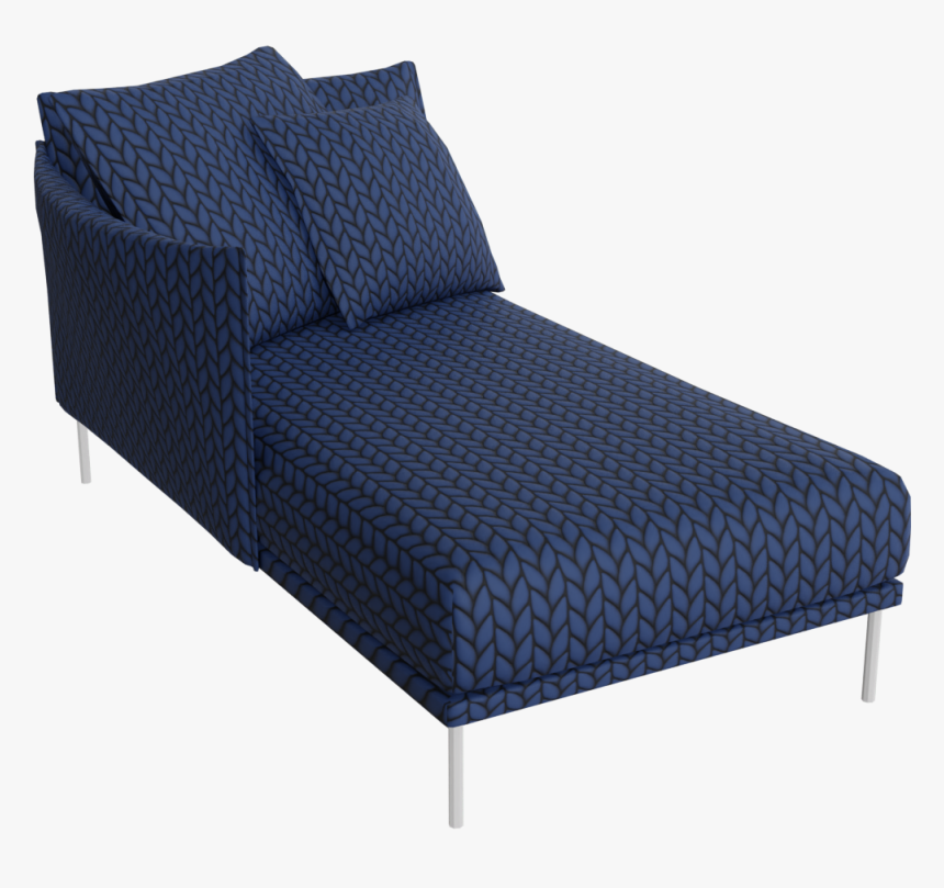 Preview Of Gentry Blue Chaise Lounge Short Armrest - Bed Frame, HD Png Download