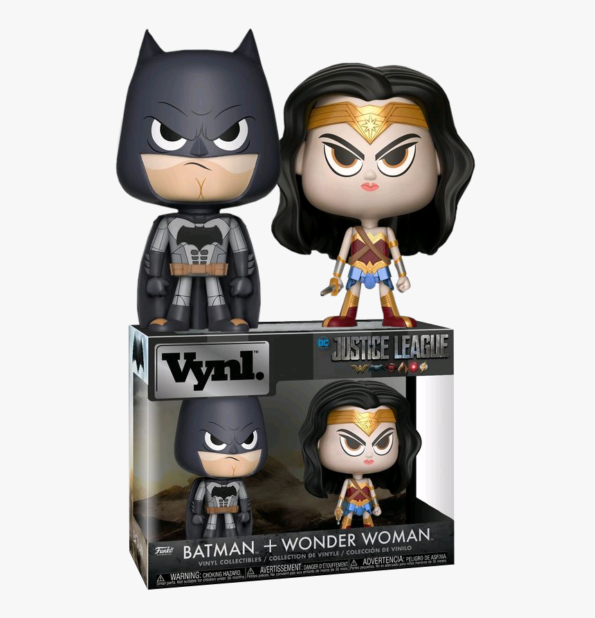 Justice League - Funko Vynl Batman Wonder Woman, HD Png Download