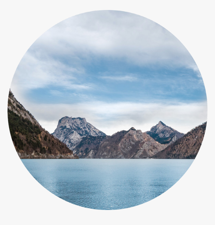 #circle #background #moutains 🏞🌄 - Traunstein, HD Png Download