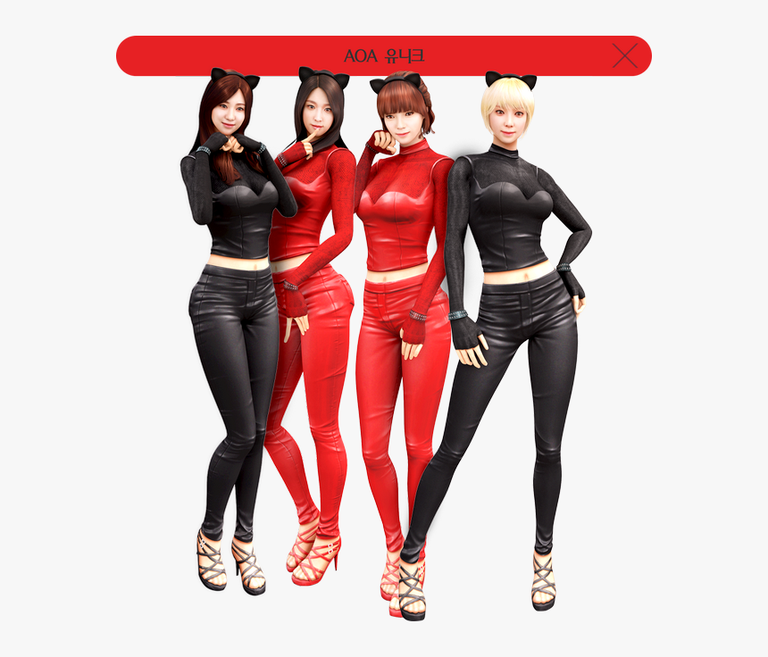 Aoa Like A Cat Red , Png Download - Aoa Like A Cat Outfit, Transparent Png