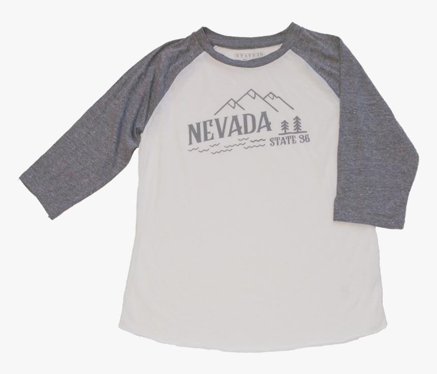 Baseball Tee - Nv Mountains - Long-sleeved T-shirt, HD Png Download