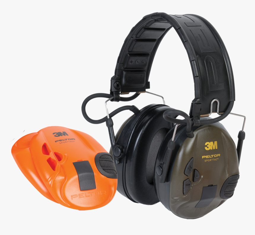 3m Peltor Sporttac Hunting Ear Muffs 
 Title 3m Peltor - Peltor Sportac Ear Defenders, HD Png Download