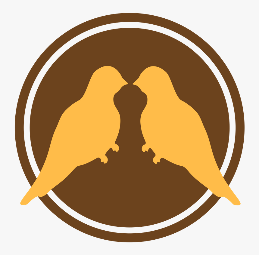Yellow Bird 2 Brown Circle - Illustration, HD Png Download