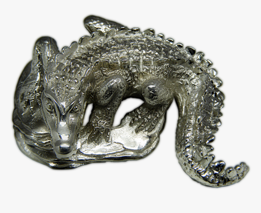 Broche Artesanal En Plata De Un Cocorilo - Alligator, HD Png Download
