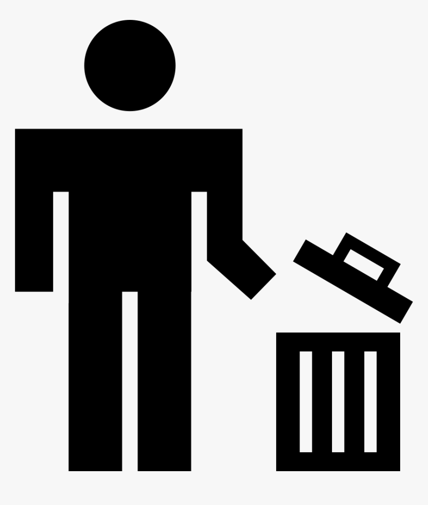 Man Throwing A Can To Trash Container - Boneco Lixo No Lixo, HD Png Download