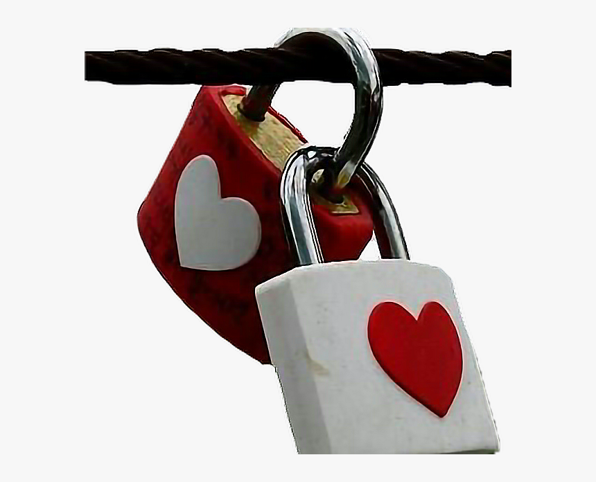 #fteheart #lock #love #heart #red #white - Dli Mn, HD Png Download