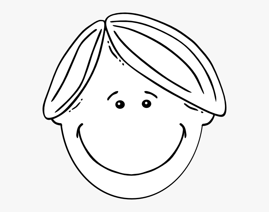 Boy Black & White Svg Clip Arts - Blonde Boy Glasses Hair, HD Png Download