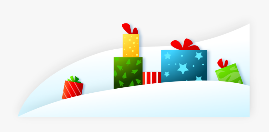Christmas Presents In Snow Bank - Presents In Snow Png, Transparent Png