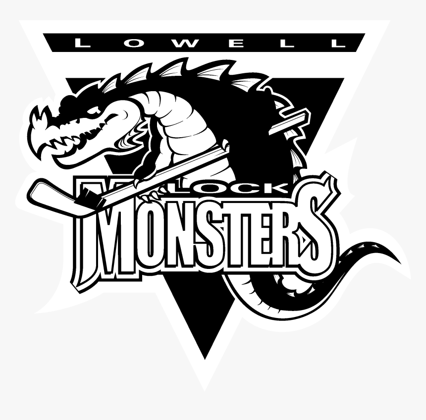 Lowell Lock Monsters Logo Black And White - Lowell Lock Monsters Logo, HD Png Download