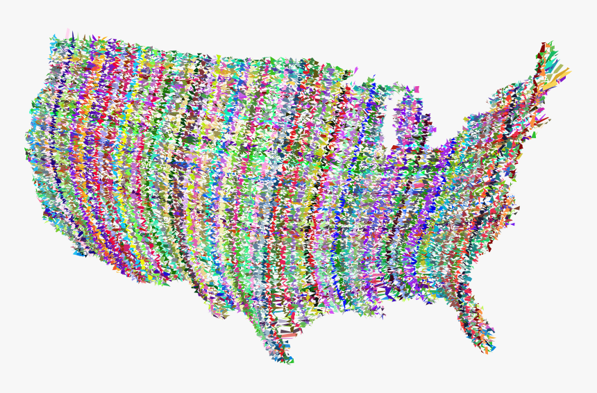America Prismatic Abstract Map - Us Senate Map 2019, HD Png Download