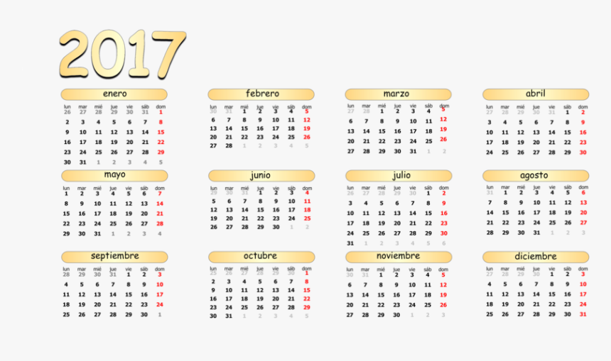 Calendario 2017 Png Español , Png Download - Tropicana Express Hotel And Casino, Transparent Png