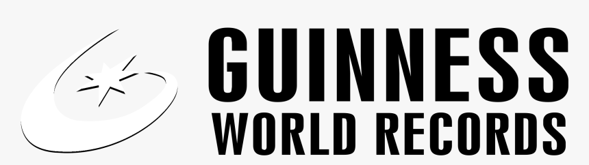 Guinness World Records Logo Black And White - Guinness Record Logo White, HD Png Download