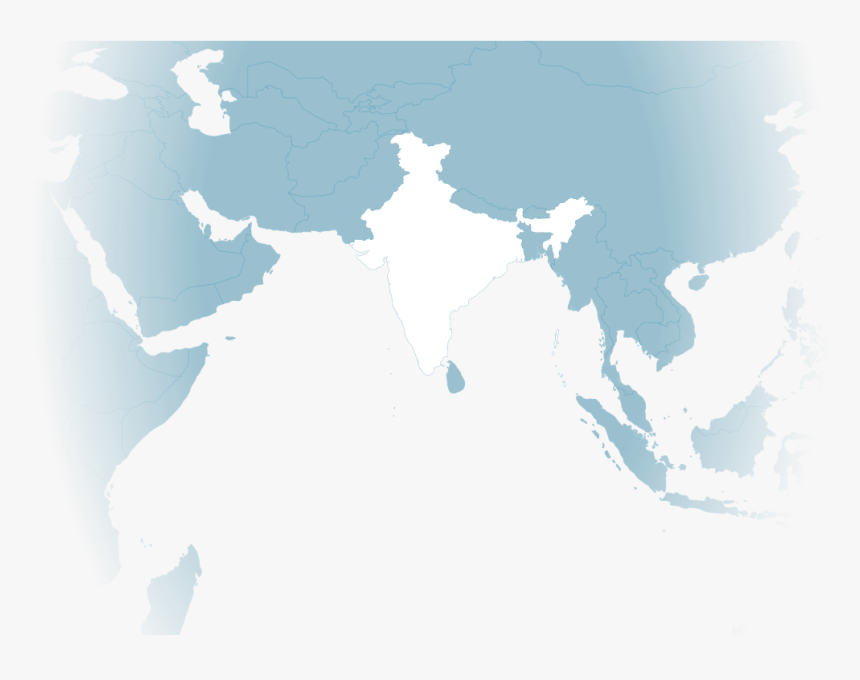India - Asia Continent Map Png, Transparent Png