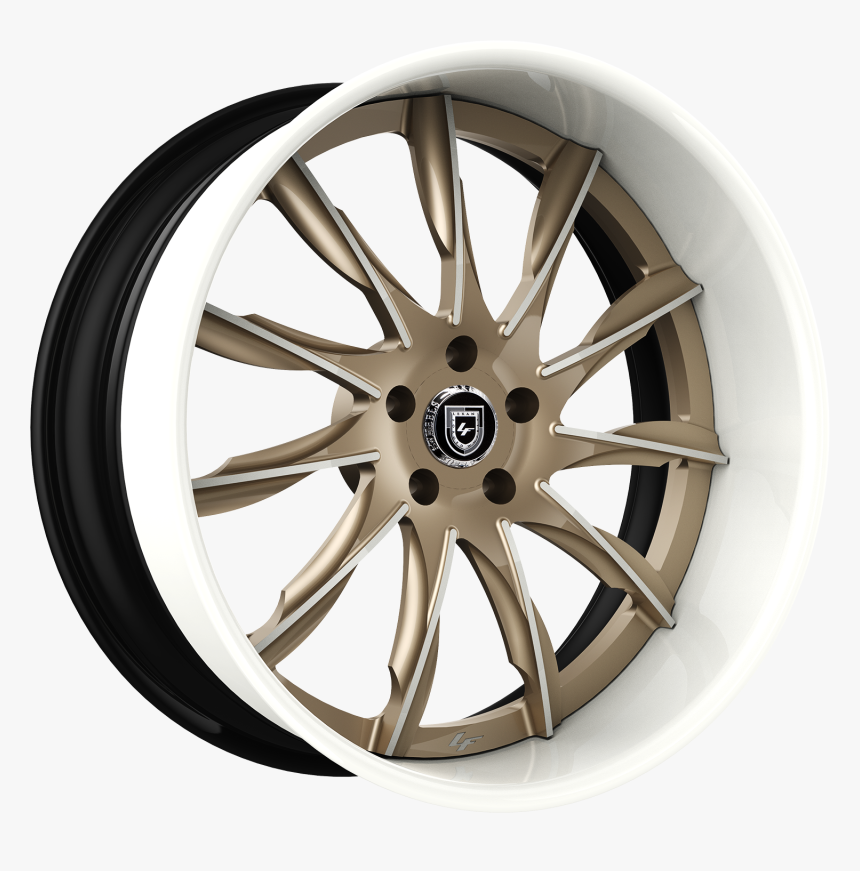 White And Champagne Finish - Hubcap, HD Png Download