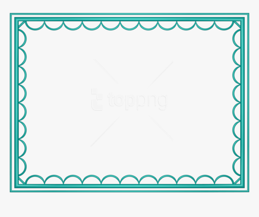 Free Png Teal Border Frame Png Borders For Powerpoint, Transparent
