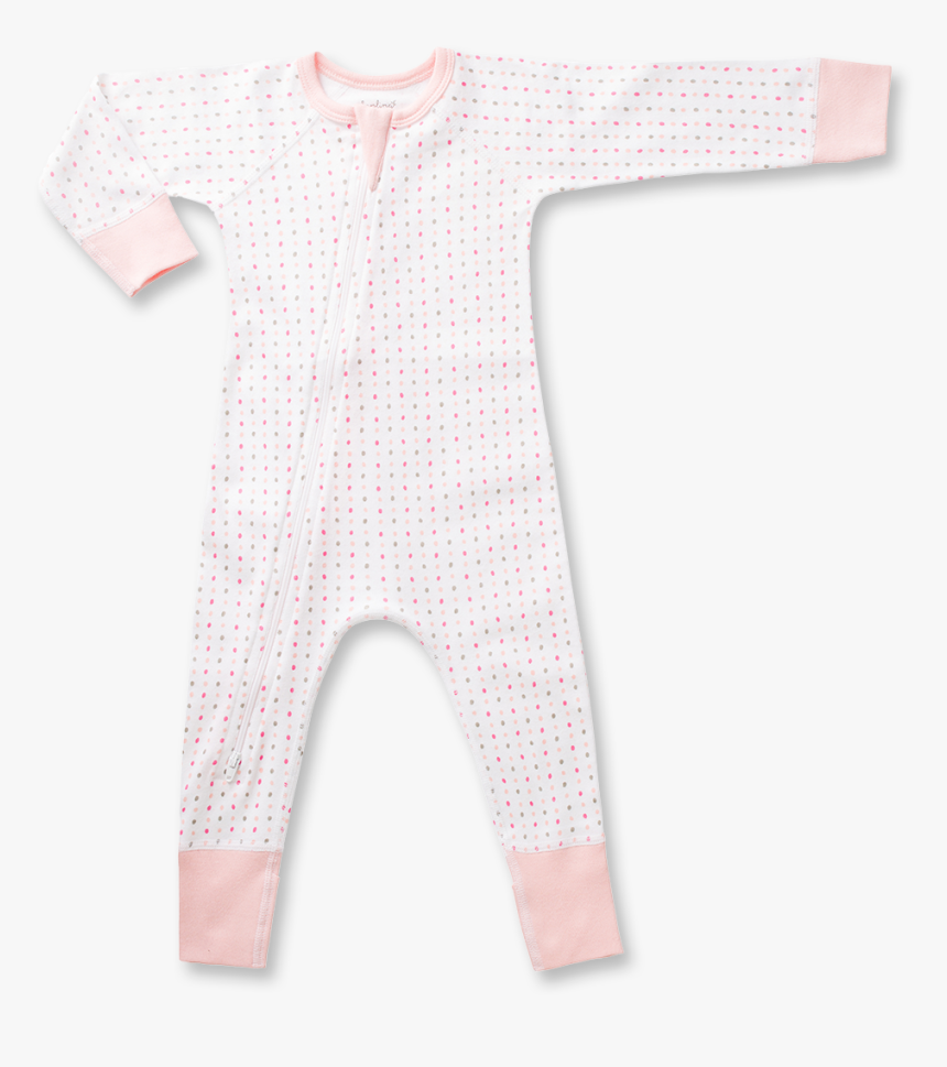Pink Spotted Zip Romper - Wool, HD Png Download