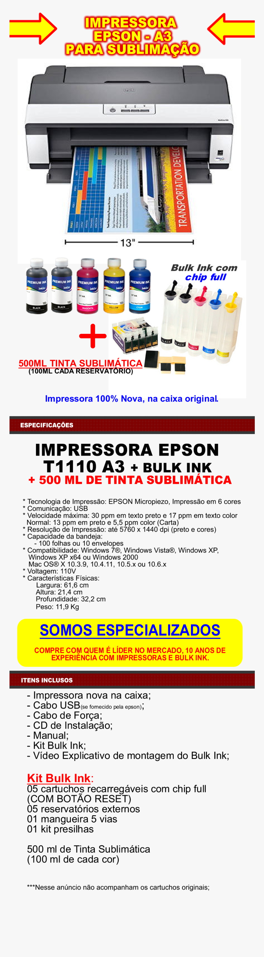 Epson Stylus Office T1110, HD Png Download