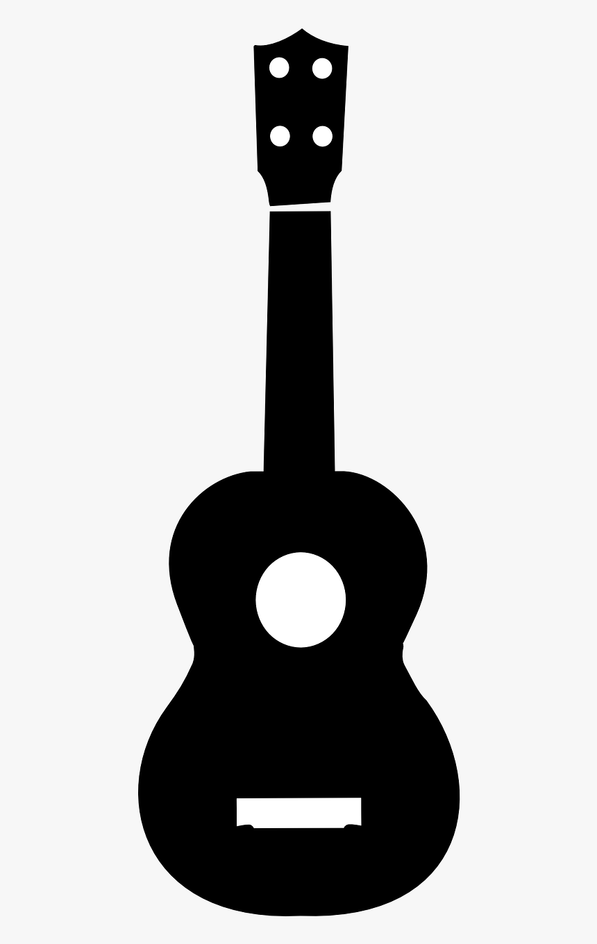 Ukulele Clipart Black And White, HD Png Download