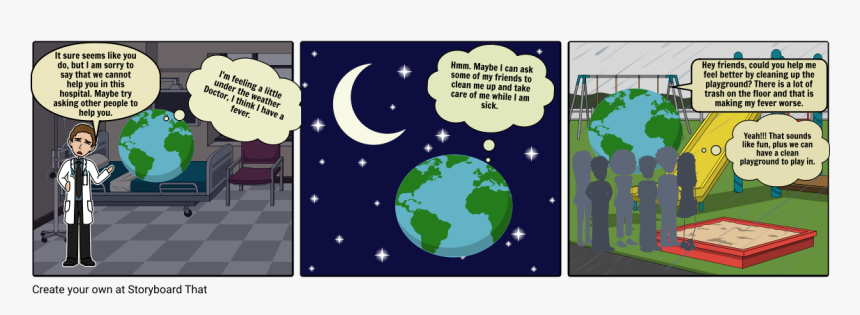 Cartoon Of Earth Asking For Help, HD Png Download