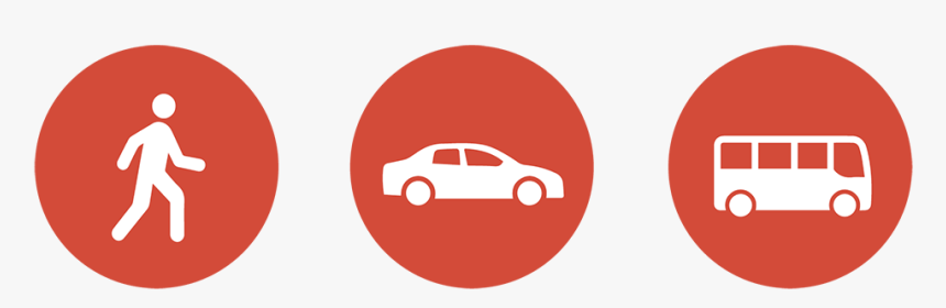 Íconos De Peatón, Auto Y Bus - Iconos De Personas Caminando En Png, Transparent Png