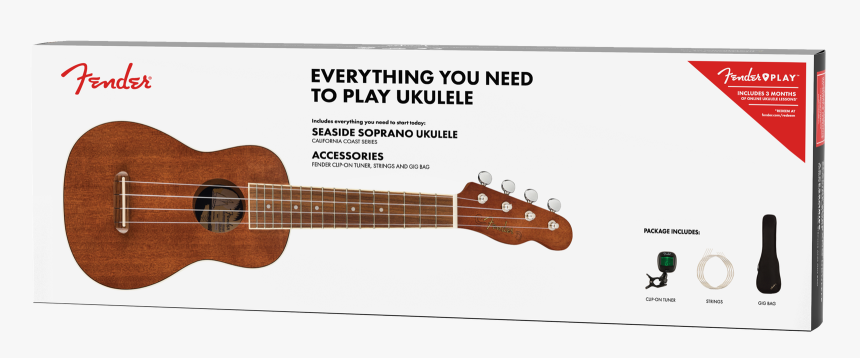 Fender Seaside Soprano Ukulele Pack, HD Png Download