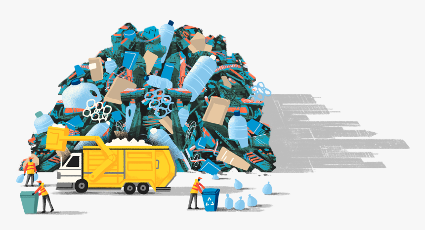 A Garbage Pile That Casts The Shadow Of A City - Toy Vehicle, HD Png Download