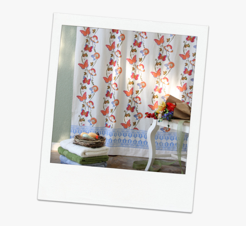 Lap Butterfly French Country Shower Curtain - Craft, HD Png Download