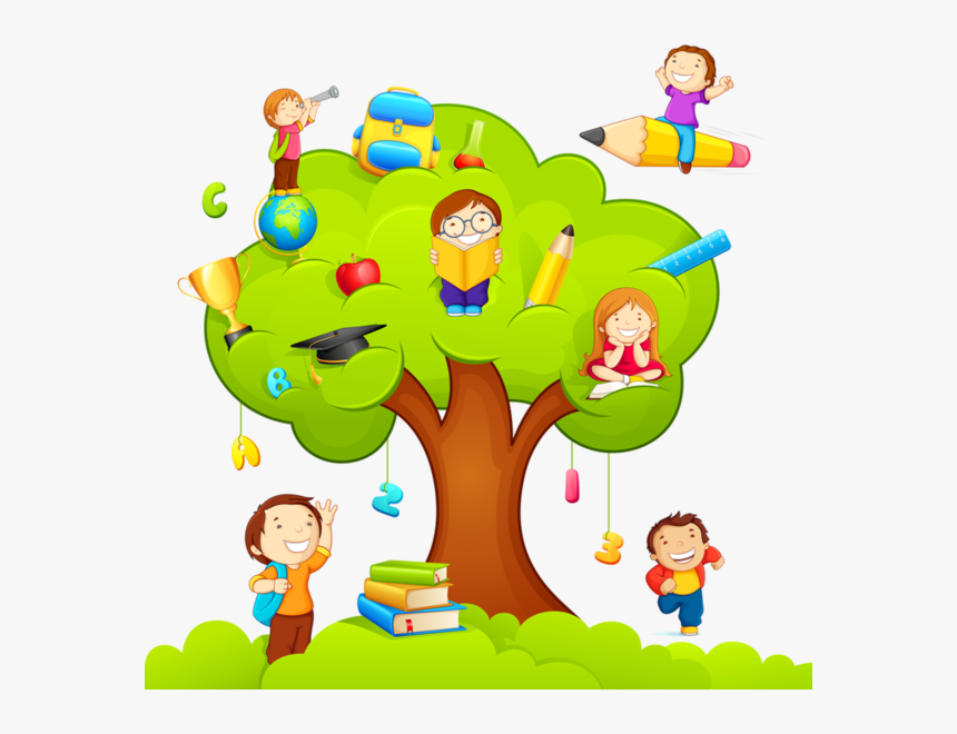 Arbre Png Oszt Ly Dekor Pinterest Clip - School Cartoon, Transparent Png