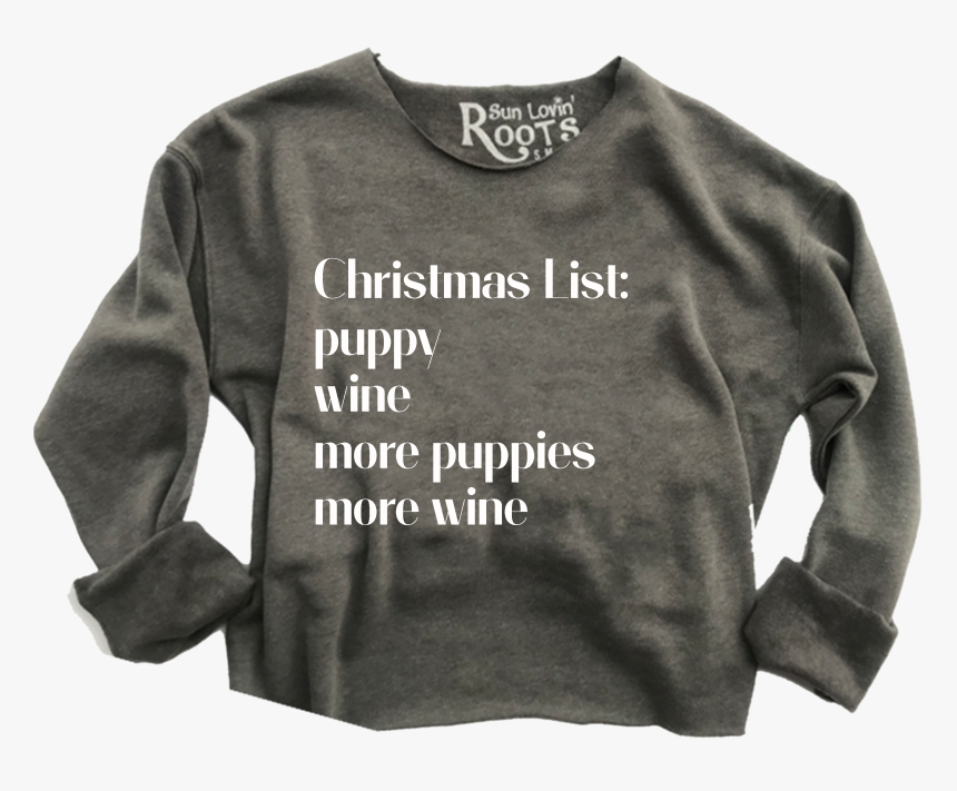 Christmas List - Long-sleeved T-shirt, HD Png Download