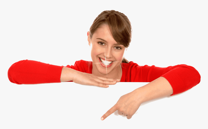 Girl Pointing Down Png, Transparent Png